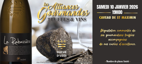 LES ALLIANCES GOURMANDES TRUFFE & VINS | Collines du Bourdic