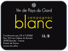 Campagnac Blanc BIB 5L - Les Collines de Bourdic